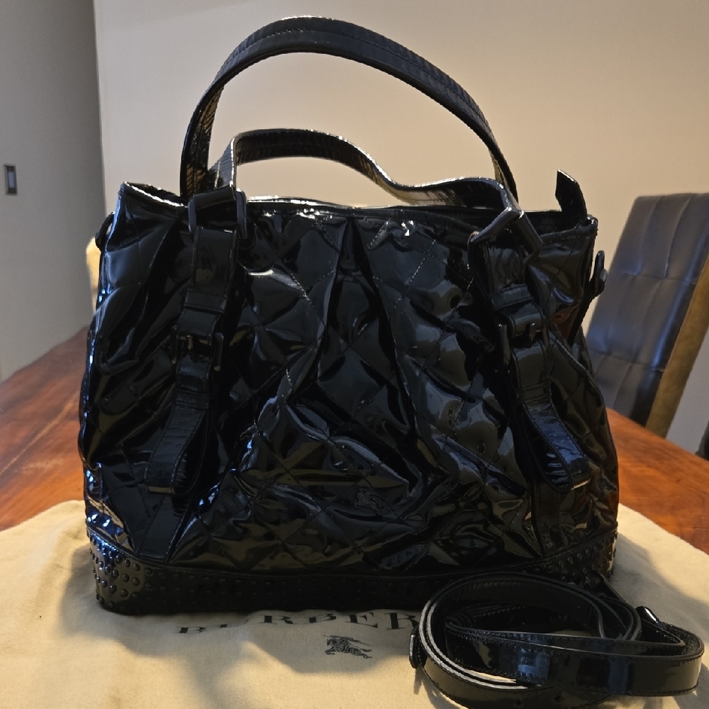 Black Patent Leather Women's Bag
